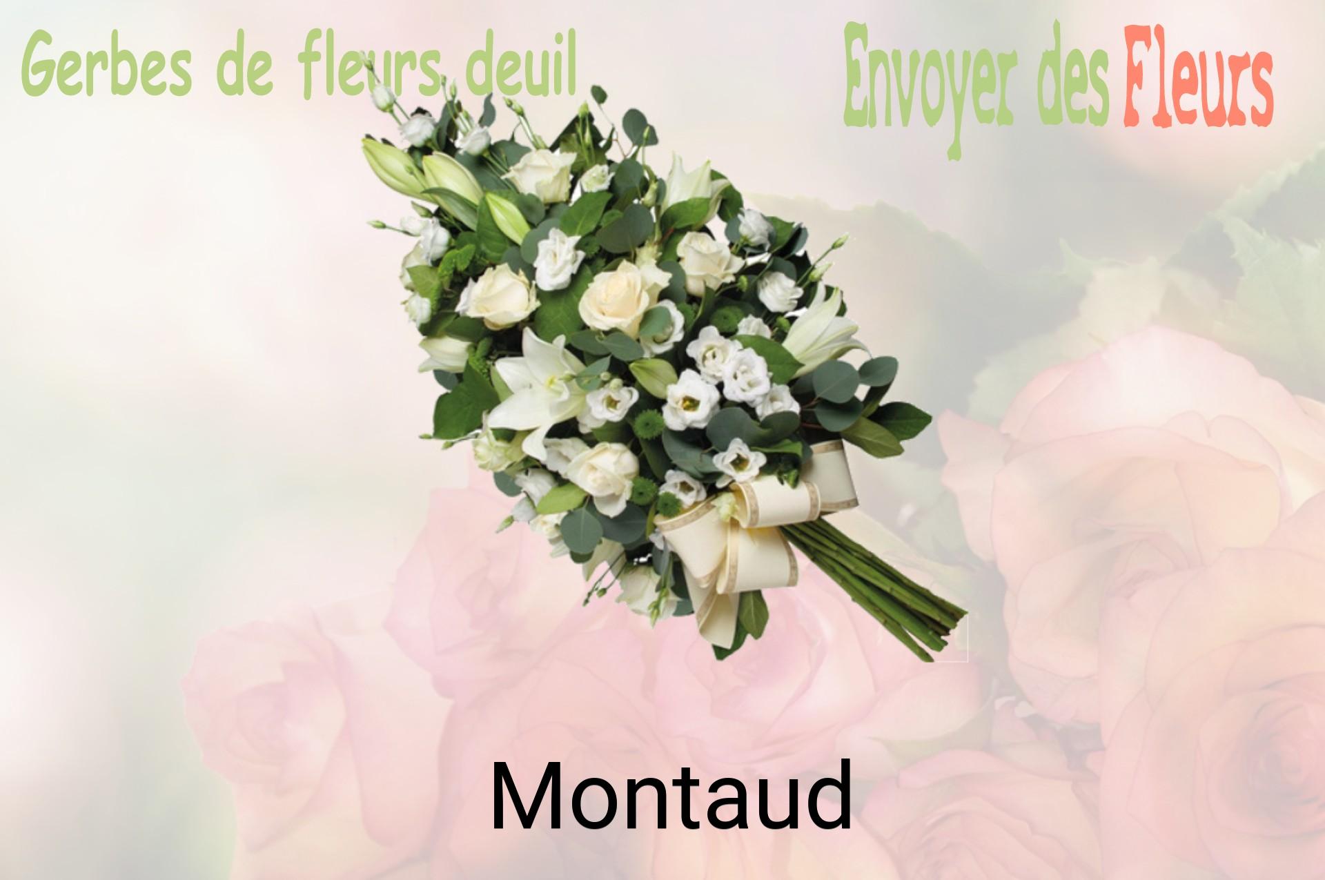 Gerbe de fleurs de deuil livrée à Montaud